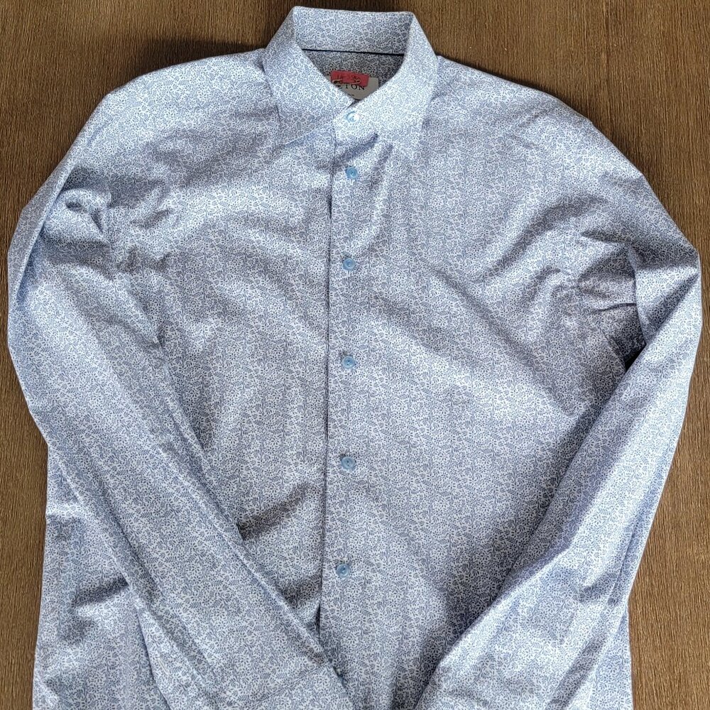 Eton slim fit dress shirt - All-over floral print - Sz 39/15.5